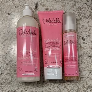 Delectable strawberry and cream body set